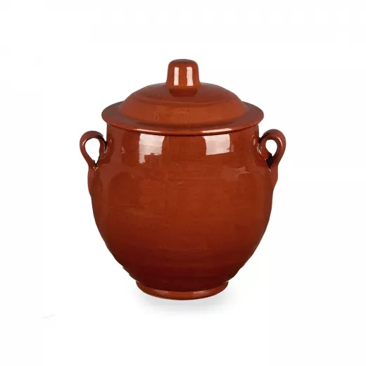 La Dehesa Clay Big Jar with Handles 800 millilitre Brown