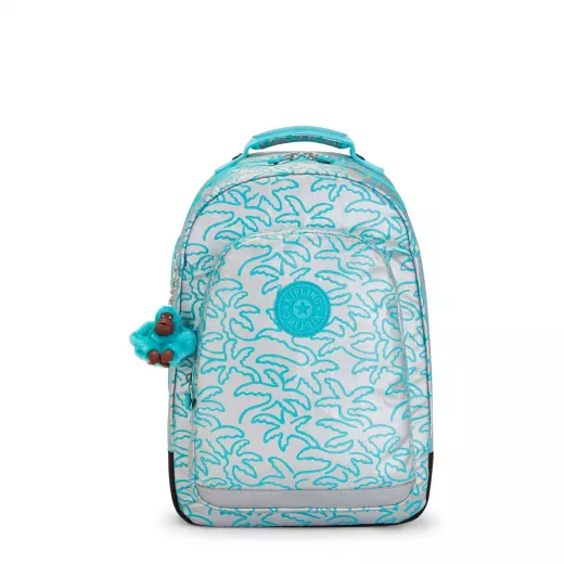 Kipling-Class Room-Large Backpack With Laptop Protection Gray & Blue