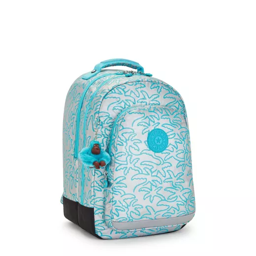 Kipling-Class Room-Large Backpack With Laptop Protection Gray & Blue