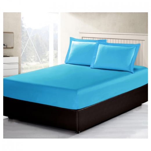 ARMN Vero Fitted Sheet Set, Turquoise, Kingsize, 3 Pieces