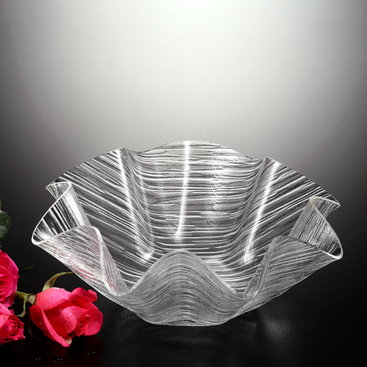 Vague Acrylic Flower Bowl, 27 Cm