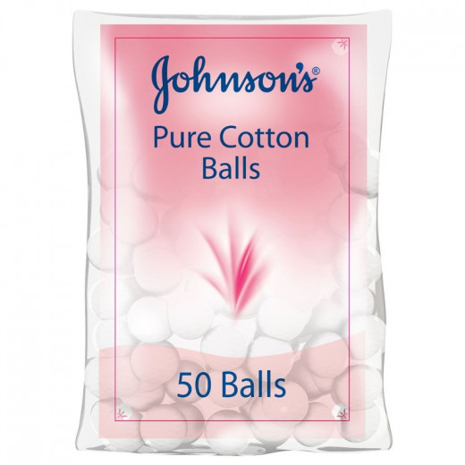 كرات قطنية نقية 50 كرة من جونسون