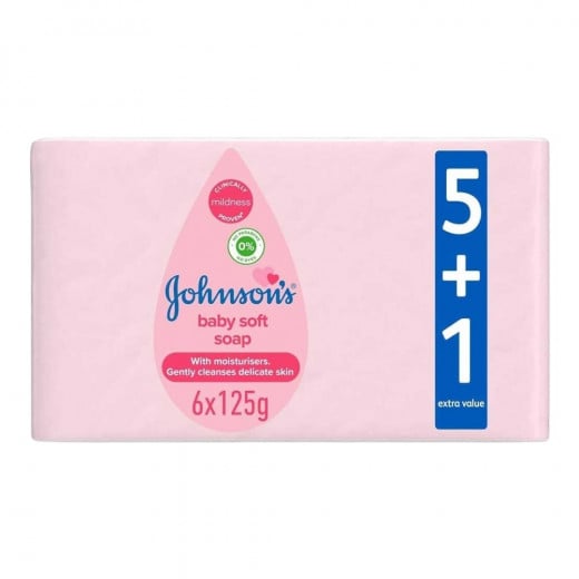 Johnson's Pink Soap 125Gm, 6 Pieces