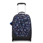 Kipling Sari Kids' Large Wheeled Backpack Surf Sea Print