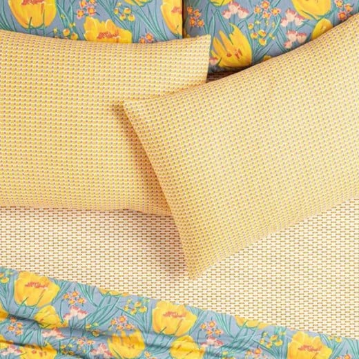 English Home Delta Easy Iron 2 Set Pillowcase Yellow  50*70 cm
