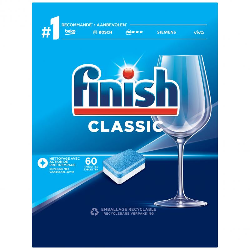 Finish Classic Dishwasher Tablets Regular, 60 Tabs | Kitchen | Cleaning Supplies | Cleaning Liquids & Powders