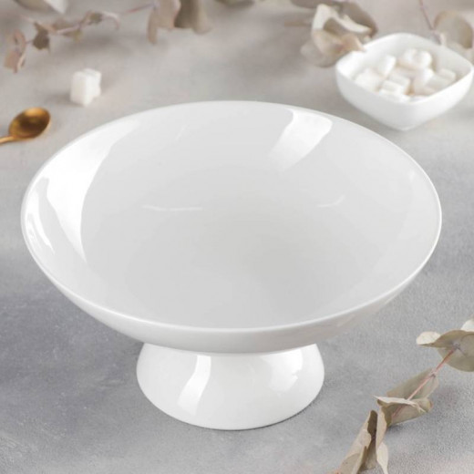 Wilmax Olivia  Footed Fruit Bowl - White 24cm