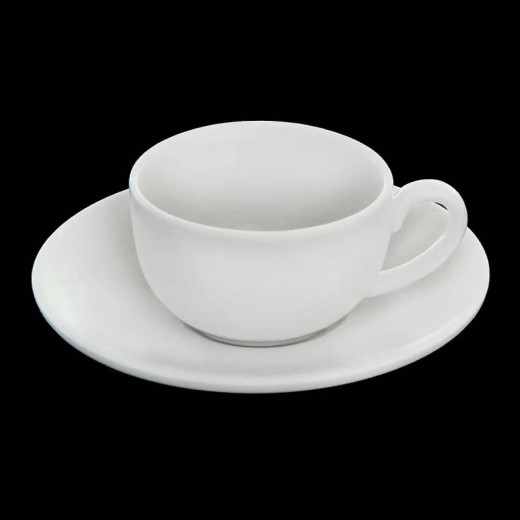 Wilmax  Coffee Cup & Coaster Set - White 100ml