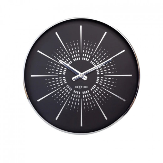 Nextime wall clock excentric black 40cm