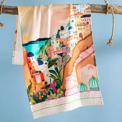 English Home Morocco Cotton Digital Print Beach Towel Colored  70*150 cm