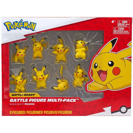 Pokemon Battle Figure Multipack - Pikachu, Bulbasaur, Charmander, & Squirtle 4 Pack