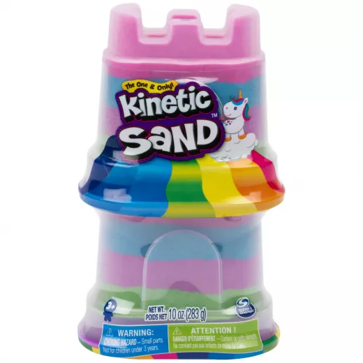 Spin Master -Kinetic San Multicolor Rainbow Unicorn Castle Container  d 5oz