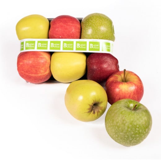 تفاح مشكل ألوان صحن-بستان 700-800