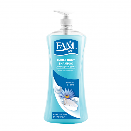 Fam shampoo for all hair types, blue 1475 ml with pump