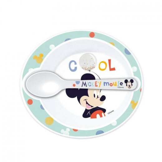 STOR TODDLER 2 PCS MICRO SET (MICRO BOWL AND MICRO PP SPOON) COOL LIKE MICKEY