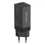 awei PD9 65W Dual Type-C / USB-C + USB GaN Fast  Charging Travel Charger