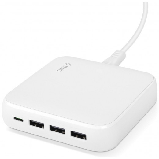 ttec SmartCharger Duo GAN PD 65W Fast Travel Charger USB-C + USB-C, White