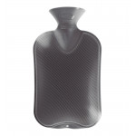 Fashy double ribbed hot water bottle latex free grey 2.0l