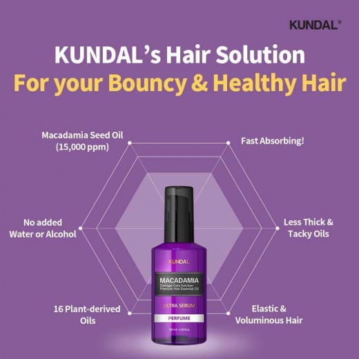 Kundal macadamia hair essence 100ml baby powder
