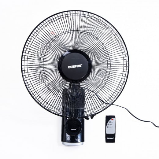 Geepas wall fan 3 speed 16inch 60w with timer
