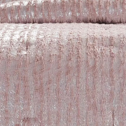 Nova Home Harlow Winter Silver Metallic Print Fur Comforter, Pink Color, Twin Size 6 Pieces