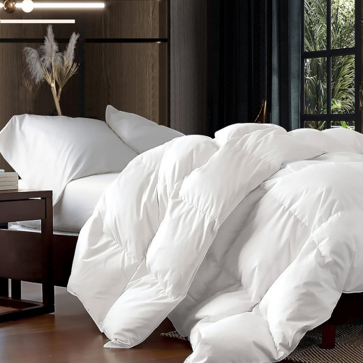 Nova Home Luxury Goose Down Comforter, 100% Cotton Cover, 160*220