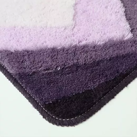 Nova Home Geometric Bath Mat, Purple Color, Size 70*120