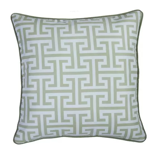 Nova Home Magic Peonies Printed Cushion Cover, Light Green Color, 45x45 Cm