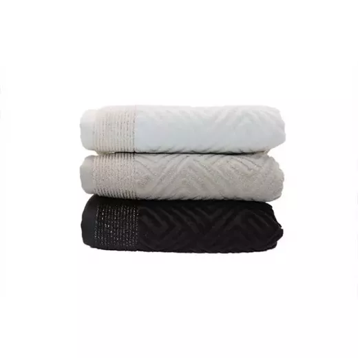 Nova Home Gold Versace 100% Cotton Jacquard Towel, White Color, Size 90*50