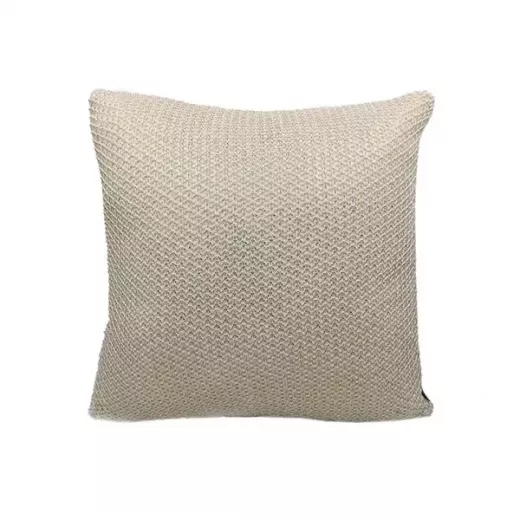 Nova Home Shine Hand Knitted Cushion Cover, Gold Color