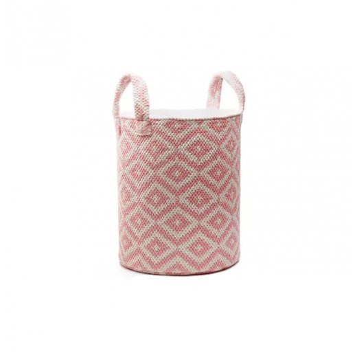 Aratextil Basket Casta, Medium Size,  Pink & White Color