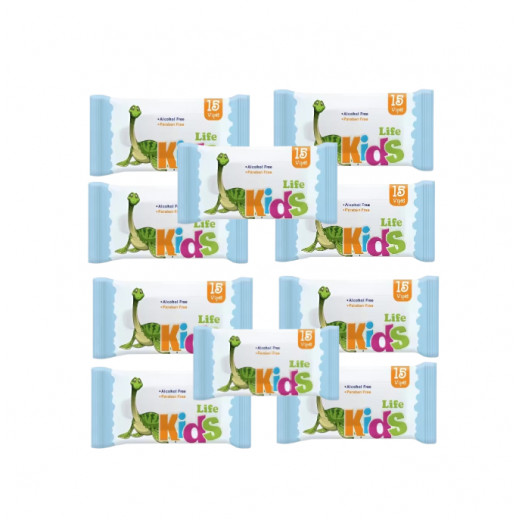 Life Baby Wet Wipes, 15 Sheets, 10 Pieces
