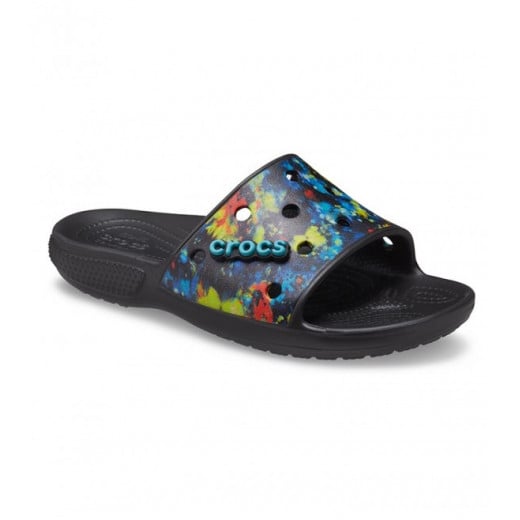 Crocs Classic Tie-Dye Graphic Slide, Size 39-40