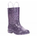 Western Chief Kids Glitter Rain Boots, Purple Color, Size 28