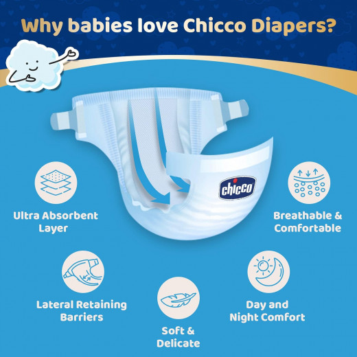 Chicco Dry Fit Plus Mini Diaper, Size 2 , 3-6 Kg, 25 Diaper, 2 Packs