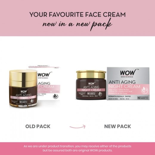 Wow Skin Science Anti Ageing Night Cream,50ml, 2 Packs