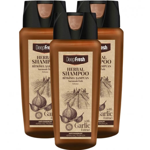 DeepFresh Hair Shampoo With Garlic Extract 500 Ml, 3 Packs