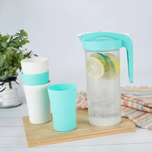 Water Pitcher 1.6 L with 4 Cups 400 ml Set