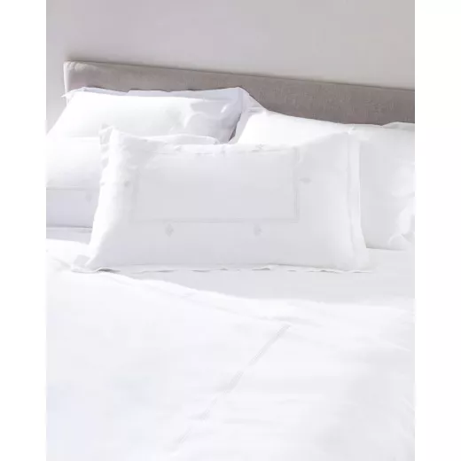 Madame Coco Lilas King Size Embroidered Duvet Cover Set - Satin