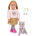 Our Generation - Doll with Pet Kitten, Melena and Mittens