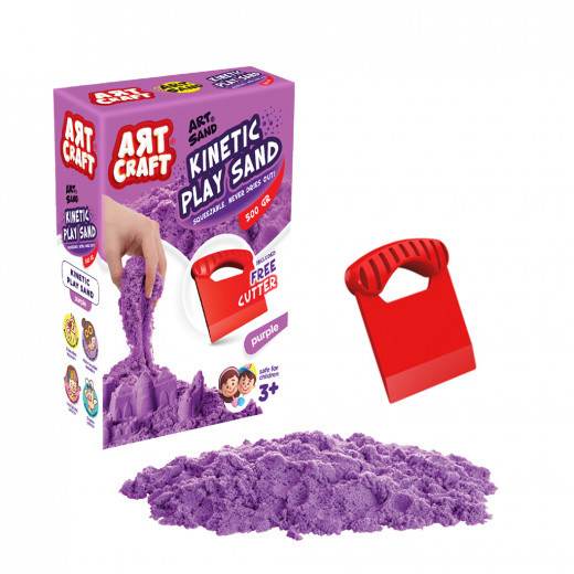 Art Craft | Kinetic Play Sand with Accessories | Purple | 500 gr