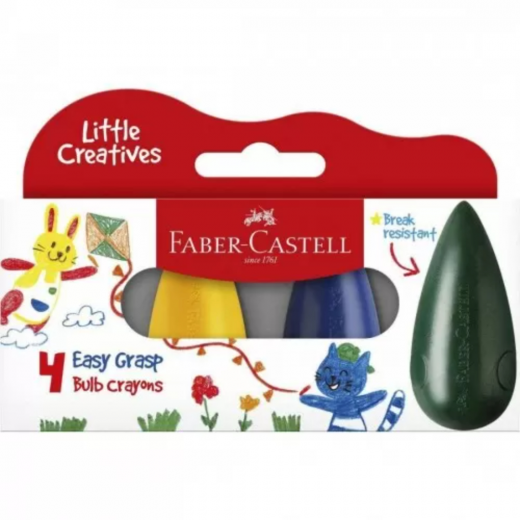 Faber Castell - Easy Grasp Blub Crayons - Set of 4