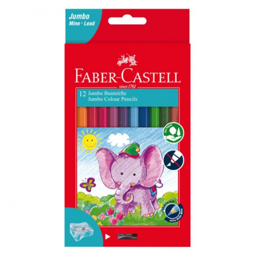 Faber Castell - Jumbo Colour Pencils Pack Of 12