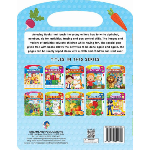 Dreamland | Write And Wipe Book | Vegetables | An Early Learning Book For Kids
