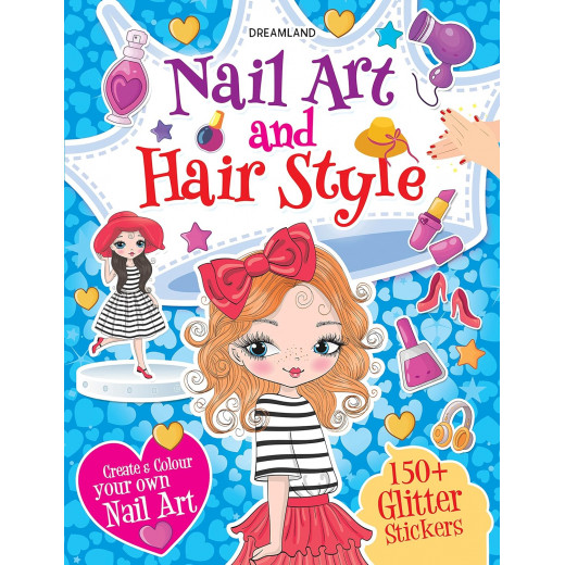 Dreamland nail art and hair style coloring book