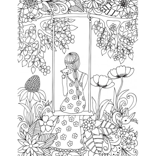 Dreamland fantasy coloring book for adults