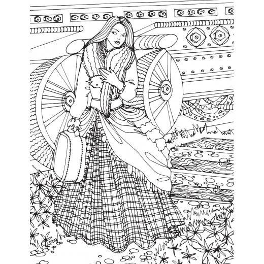 Dreamland Victorian Fashion Coloring Book for Adults