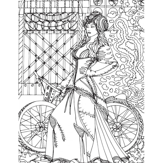 Dreamland Victorian Fashion Coloring Book for Adults