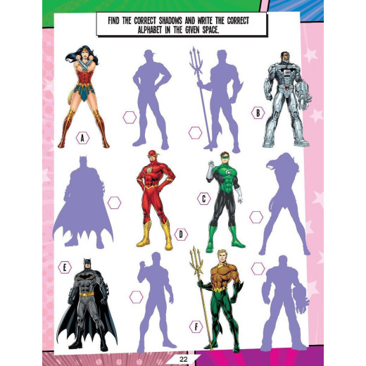 Dreamland | Justice League Stickers Activity And Coloring Book | A Drawing & Activity Book For Kids