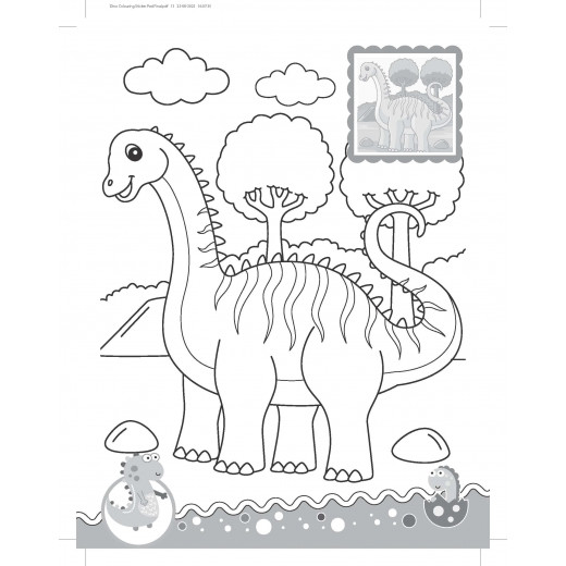 Dreamland | It's Color Time With Stickers | An Activity Book For Kids | Dinosaurs